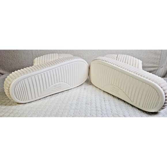 Size 8.5 Women's Slippers Ilanktozi Memory Foam Corduroy Bow Crossbands Slides - Picture 6 of 6